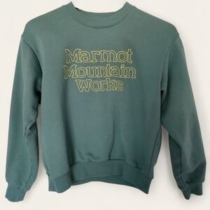 Marmot Mountain‎ Works Crewneck Sweatshirt Women’s Small Green Pullover Fleece
